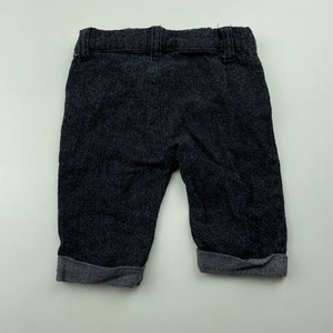 Boys Dymples, grey cotton pants, adjustable, GUC, size 000,  