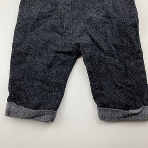 Boys Dymples, grey cotton pants, adjustable, GUC, size 000,  