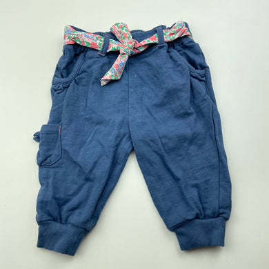 Girls Tiny Little Wonders, blue cotton pants, elasticated, EUC, size 00,  