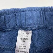 Load image into Gallery viewer, Girls Tiny Little Wonders, blue cotton pants, elasticated, EUC, size 00,  