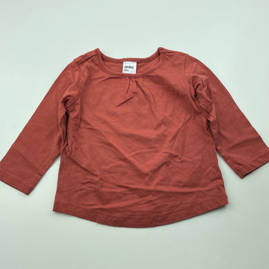 Girls Anko, cotton long sleeve t-shirt / top, EUC, size 0,  