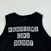 Load image into Gallery viewer, Boys Baby Berry, black cotton singlet / tank top, dad, EUC, size 0,  
