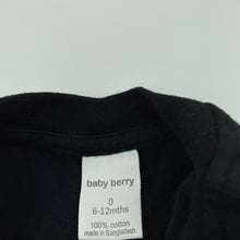 Load image into Gallery viewer, Boys Baby Berry, black cotton singlet / tank top, dad, EUC, size 0,  