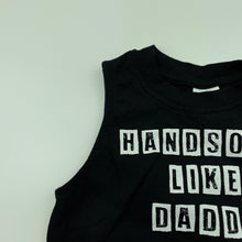 Load image into Gallery viewer, Boys Baby Berry, black cotton singlet / tank top, dad, EUC, size 0,  