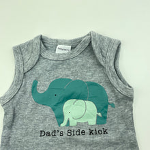 Load image into Gallery viewer, unisex Baby Berry, cotton singletsuit / romper, elephants, GUC, size 0,  