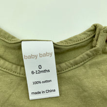 Load image into Gallery viewer, Girls Baby Berry, green cotton t-shirt / top, EUC, size 0,  