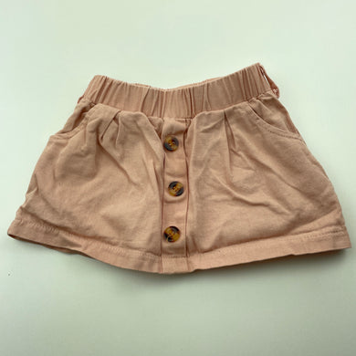 Girls SHEIN, pink cotton skirt, elasticated, EUC, size 0,  