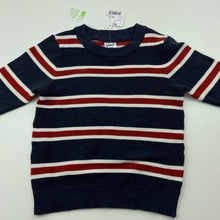 Load image into Gallery viewer, Boys Anko, striped knitted cotton sweater / jumper, NEW, size 1,  