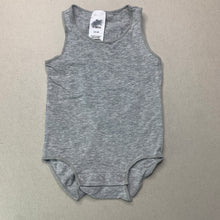 Load image into Gallery viewer, unisex Bonds, grey marle stretchy singletsuit / romper, EUC, size 000,  