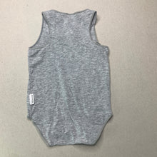 Load image into Gallery viewer, unisex Bonds, grey marle stretchy singletsuit / romper, EUC, size 000,  