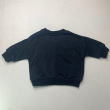 Load image into Gallery viewer, unisex Baby Berry, black fleece lined sweater / jumper, EUC, size 000,  