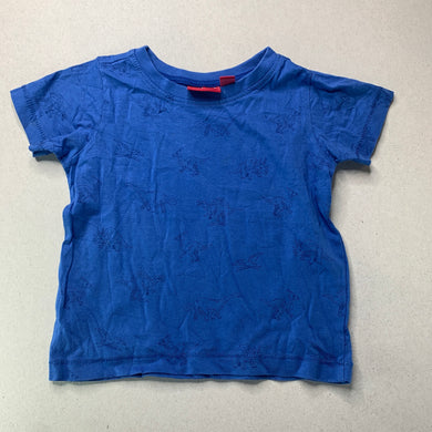 Boys Sprout, blue cotton t-shirt / top, dinosaurs, FUC, size 1,  