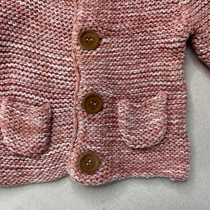 Girls Seed, knitted cotton cardigan / sweater, EUC, size 000,  