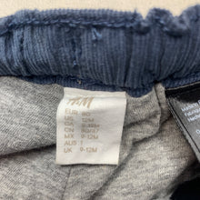 Load image into Gallery viewer, Boys H&amp;M, lined corduroy cotton pants, elasticated, Inside leg: 26cm, EUC, size 1,  