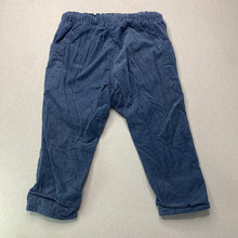 Load image into Gallery viewer, Boys H&amp;M, lined corduroy cotton pants, elasticated, Inside leg: 26cm, EUC, size 1,  