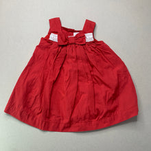 Load image into Gallery viewer, Girls Pumpkin Patch, lined red cotton party dress, EUC, size 000, L: 34cm