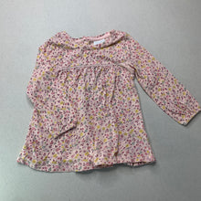 Load image into Gallery viewer, Girls Next, floral cotton long sleeve top, L: 33cm, EUC, size 0,  