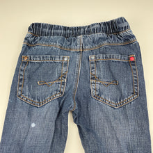 Load image into Gallery viewer, Boys Next, blue denim pants, elasticated, Inside leg: 40cm, FUC, size 3-4,  