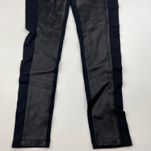 Load image into Gallery viewer, Girls Target, black stretchy pants, faux leather details, elasticated, Inside leg: 51cm, EUC, size 7,  