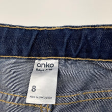 Load image into Gallery viewer, Boys Anko, dark denim jeans, adjustable, Inside leg: 56.5cm, EUC, size 8,  