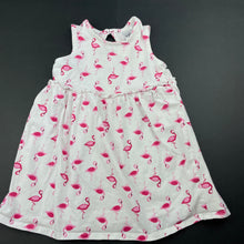 Load image into Gallery viewer, Girls Target, stretchy casual dress, flamingos, GUC, size 2, L: 40cm