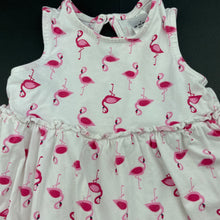 Load image into Gallery viewer, Girls Target, stretchy casual dress, flamingos, GUC, size 2, L: 40cm