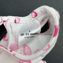 Load image into Gallery viewer, Girls Target, stretchy casual dress, flamingos, GUC, size 2, L: 40cm