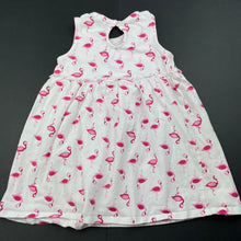 Load image into Gallery viewer, Girls Target, stretchy casual dress, flamingos, GUC, size 2, L: 40cm