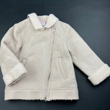 Load image into Gallery viewer, Girls Mango, fleece lined faux suede jacket / coat, GUC, size 2,  