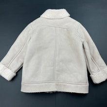 Load image into Gallery viewer, Girls Mango, fleece lined faux suede jacket / coat, GUC, size 2,  