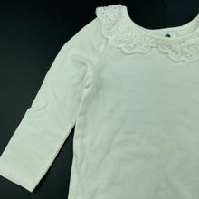 Load image into Gallery viewer, Girls Dymples, broderie trim stretchy bodysuit / romper, EUC, size 1,  