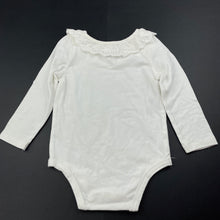 Load image into Gallery viewer, Girls Dymples, broderie trim stretchy bodysuit / romper, EUC, size 1,  