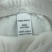 Load image into Gallery viewer, unisex Baby Berry, waffle cotton bottoms, elasticated, EUC, size 0000,  