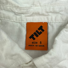 Load image into Gallery viewer, Boys Tilt, white cotton short sleeve shirt, FUC, size 5,  