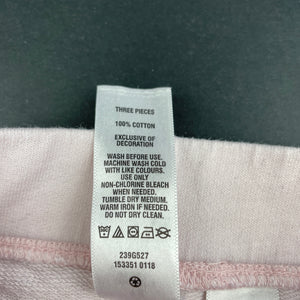 Girls Carter's, pink cotton pants / bottoms, elasticated, FUC, size 1,  