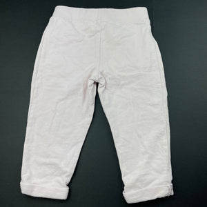 Girls Carter's, pink cotton pants / bottoms, elasticated, FUC, size 1,  