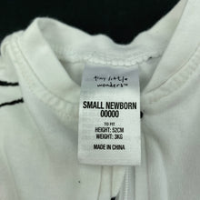 Load image into Gallery viewer, unisex Tiny Little Wonders, cotton zip romper, GUC, size 00000,  