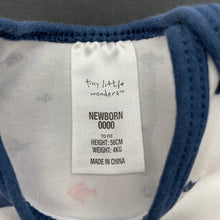 Load image into Gallery viewer, Boys Tiny Little Wonders, cotton bodysuit / romper, fish, GUC, size 0000,  