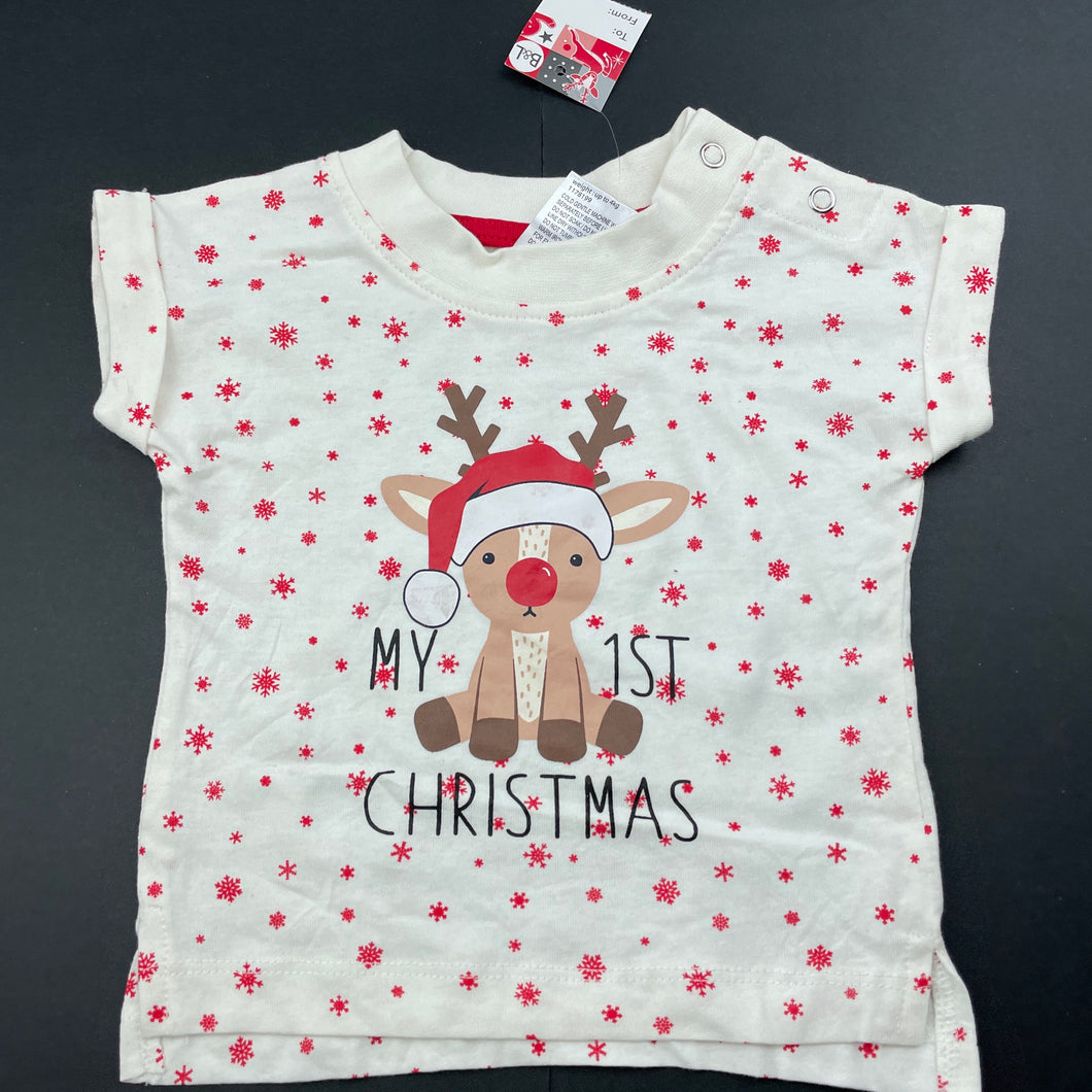 Girls Baby Berry, cotton Christmas t-shirt / top, NEW, size 0000,  