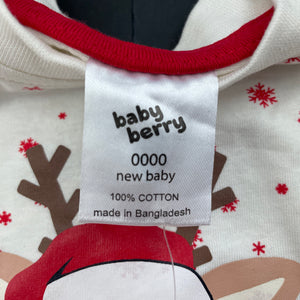 Girls Baby Berry, cotton Christmas t-shirt / top, NEW, size 0000,  