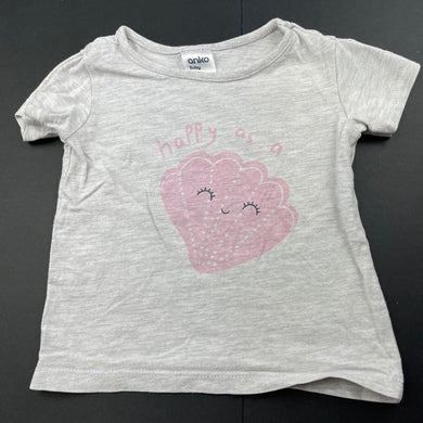 Girls Anko, grey marle t-shirt / top, FUC, size 00,  