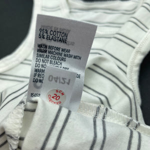 unisex Anko, organic cotton blend singlet top, EUC, size 0,  