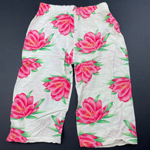 Load image into Gallery viewer, Girls lightweight, floral pants, elasticated, Inside leg: 21cm, GUC, size 1-2,  