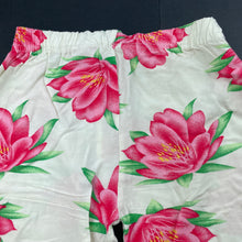 Load image into Gallery viewer, Girls lightweight, floral pants, elasticated, Inside leg: 21cm, GUC, size 1-2,  