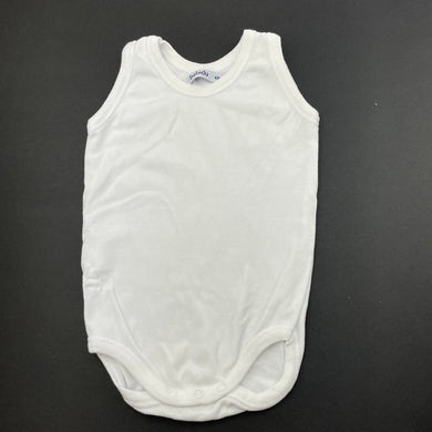 unisex Babidu, soft feel bamboo romper, marks back shoulder, FUC, size 6 months,  