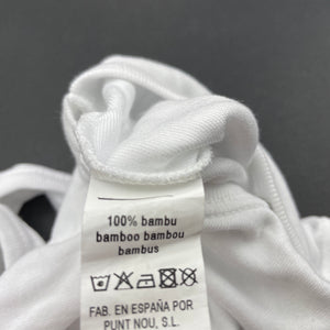 unisex Babidu, soft feel bamboo romper, marks back shoulder, FUC, size 6 months,  