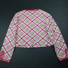 Load image into Gallery viewer, Girls Charlie Brown, checked stretchy long sleeve top, GUC, size 8,  
