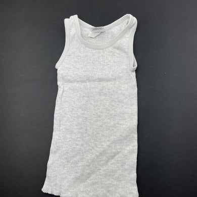 unisex Target, grey ribbed cotton singlet top, GUC, size 0000,  