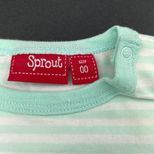 Load image into Gallery viewer, unisex Sprout, striped bodysuit / romper, EUC, size 00,  