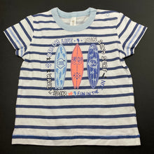 Load image into Gallery viewer, Boys Dymples, striped cotton t-shirt / top, surf, EUC, size 00,  
